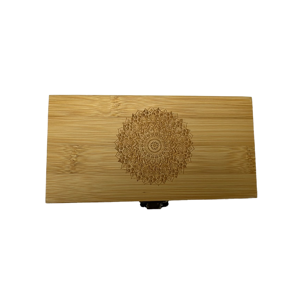 High Quality Wooden Box with 3 Glass Jars Smokers Essential Accessory