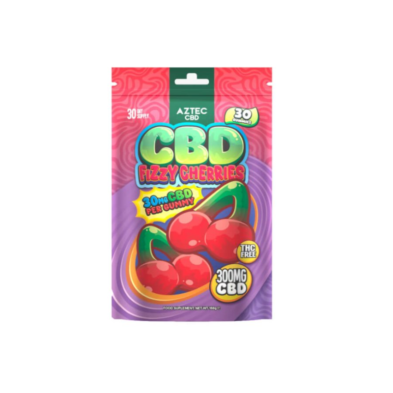 Aztec CBD Fizzy Cherries Gummies – 900MG