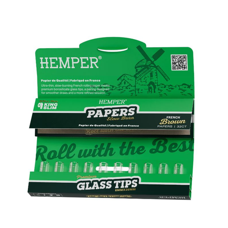 Hemper French brown paper  + 6mm glass tips