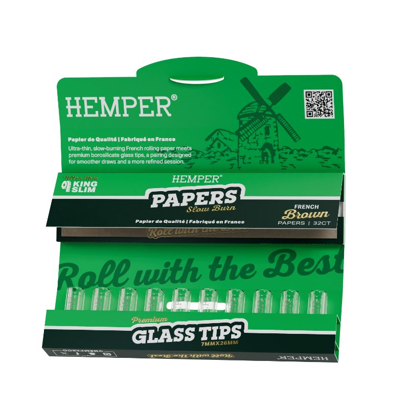 Hemper French brown paper  + 7mm glass tips