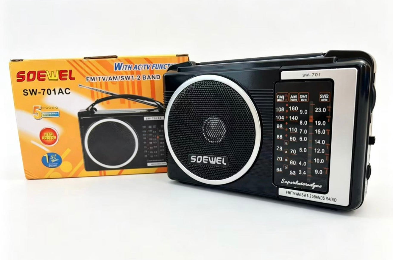 Soewel K-701 Portable 5-Band Radio with Telescopic Antenna SS-3787