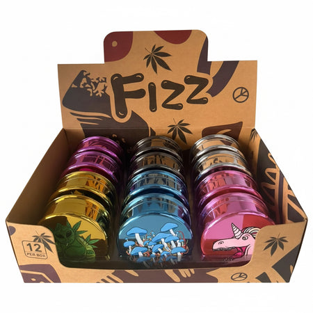 Metallic Mixed Colour/Design Shiny Grinder 12 piece