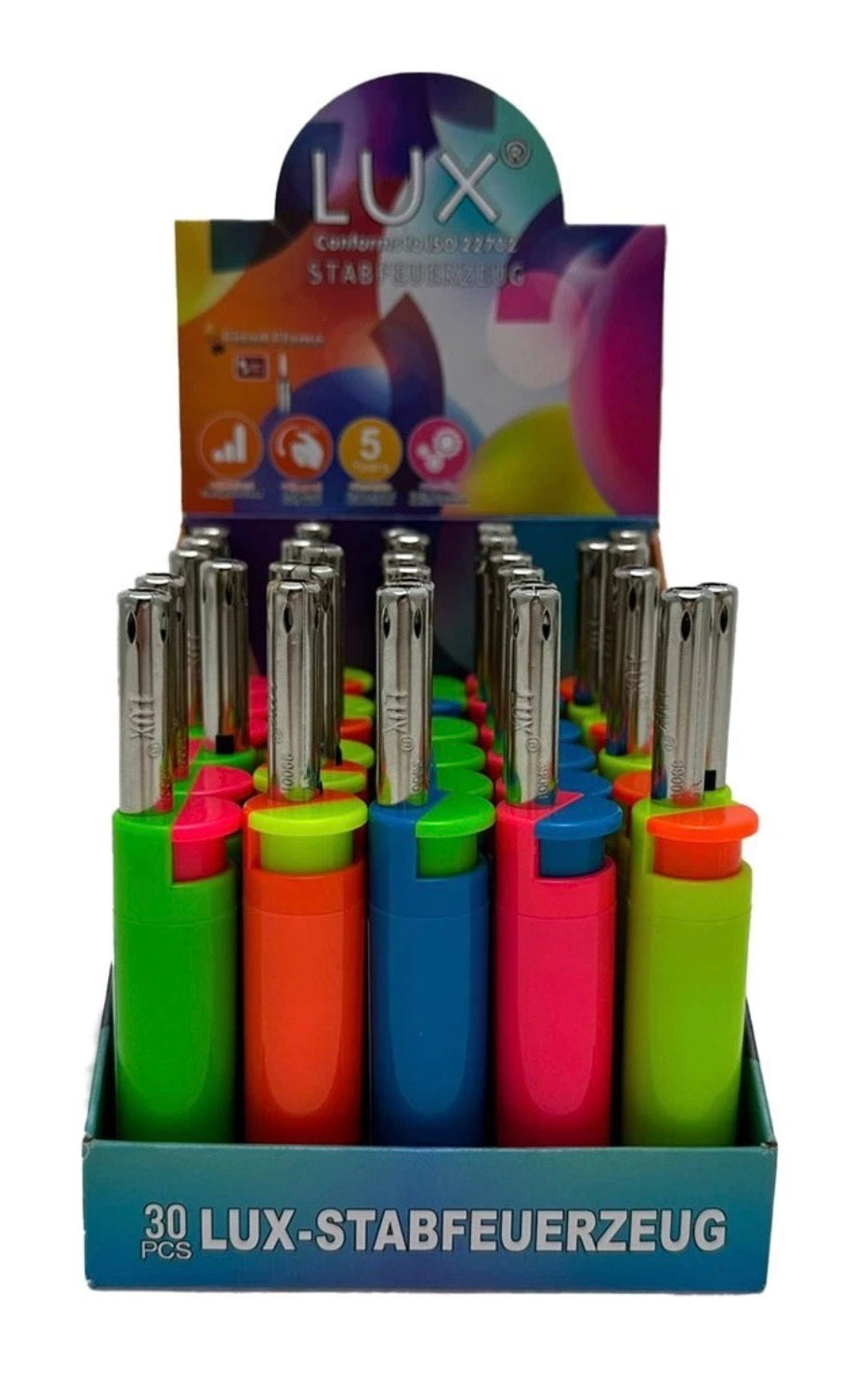 LUX Candle Lite Lighter Round Shape x 30 lighters