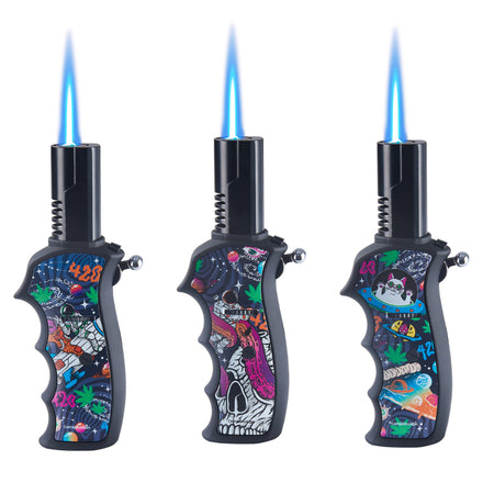 Large Prof CHAMP HIGH SPACESABER BLUEFLAME Jet Windproof Lighter x 9