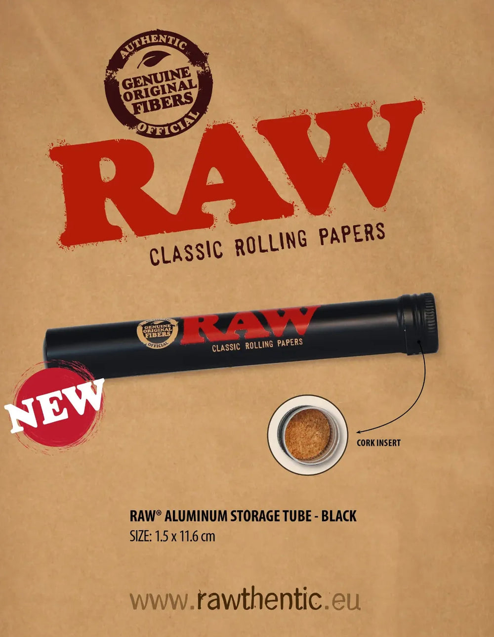 Raw Black Aluminium Tube x 1