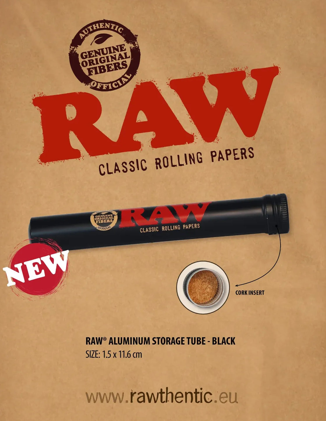 Raw Black Aluminium Tube x 1