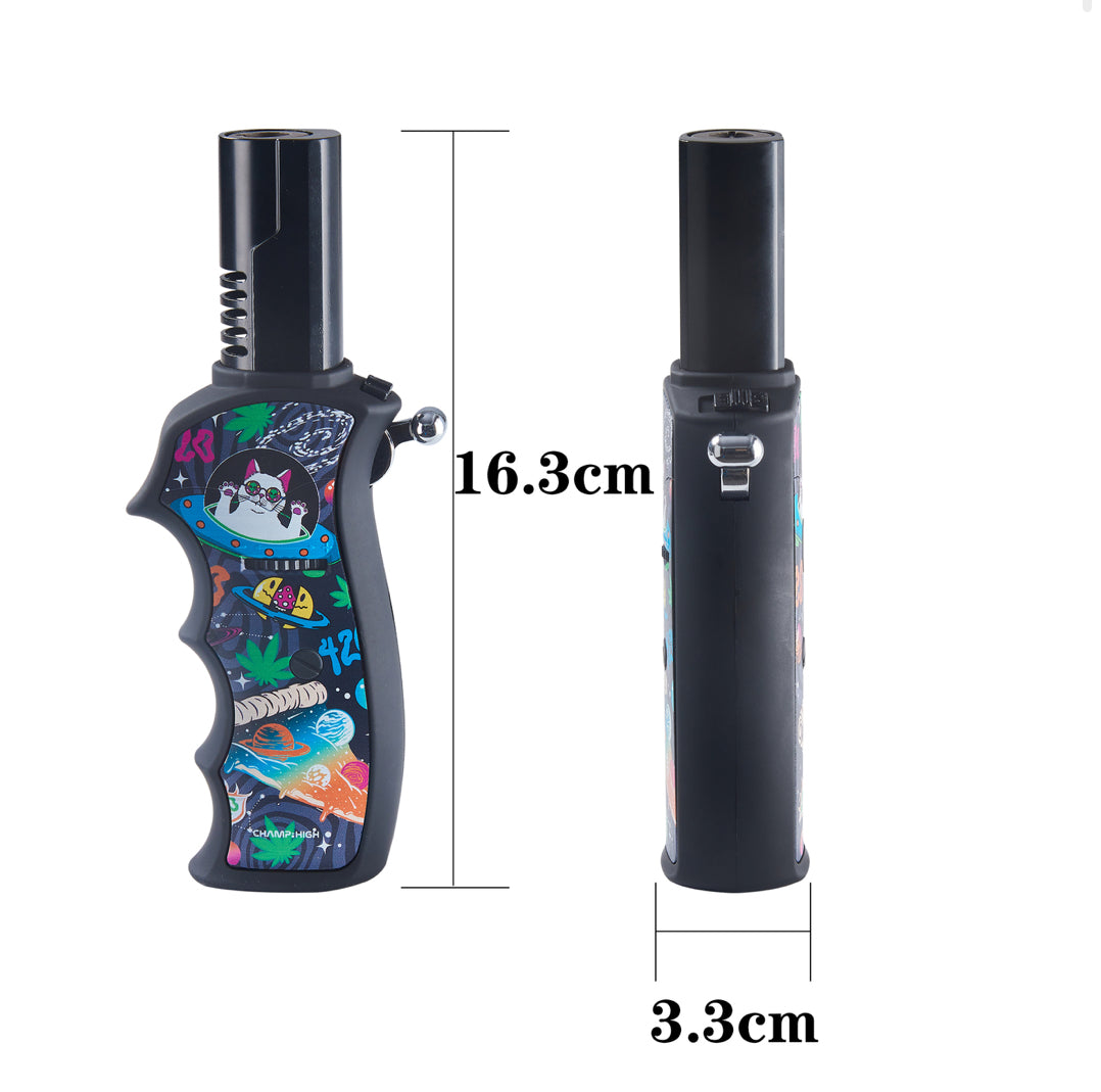 Large Prof CHAMP HIGH SPACESABER BLUEFLAME Jet Windproof Lighter x 9