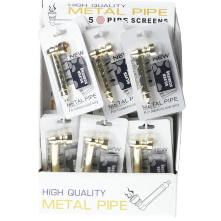 High Quality Gold Metal Pipe & Silver Screen Gold Design  x 24 SS-0699