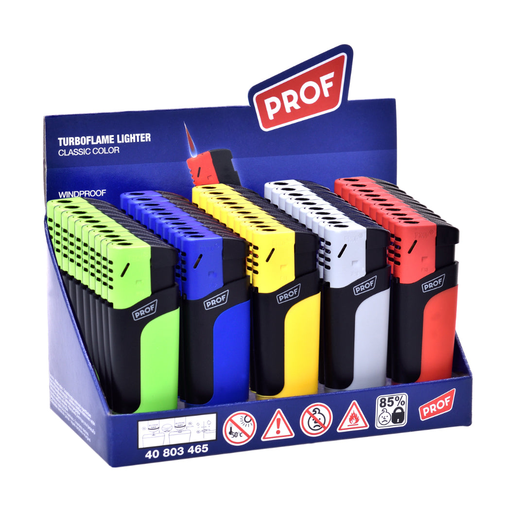 Prof Turbo Flame Soft Case Windproof Lighter x 25 lighters