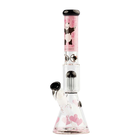 G-Rollz Banksy “Panda Gunnin” Pink Beaker Bong 30Cm