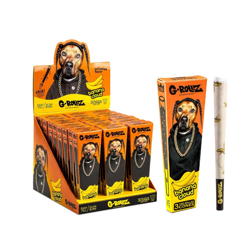 G-Rollz | 'Banana Cloud' 3 Pop Cones (24 Pack Display)