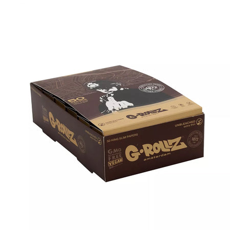 G-Rollz Cheech & Chong “Rude Copper” King Size Slim Papers + Tips – Full Display Box