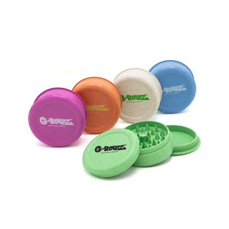 G-Rollz | Hemp 2-Part Grinder - Ø60mm Mix color (16pcs/display)
