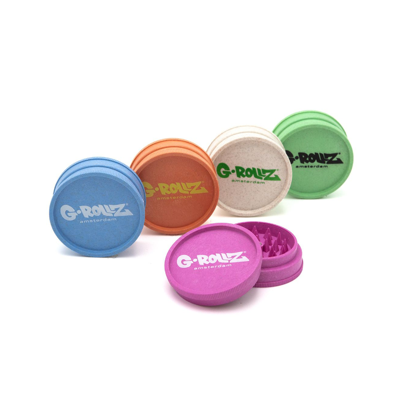 G-Rollz | Hemp 3-Part Grinder - Ø60mm Mix color (16pcs/display)