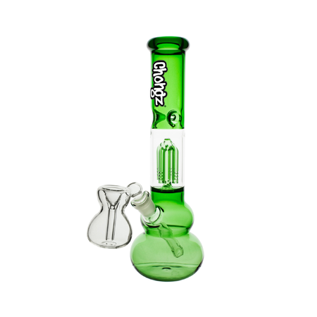 Chongz Glass “Biohazard” 30cm Percolator Ice Bong with Green Accents