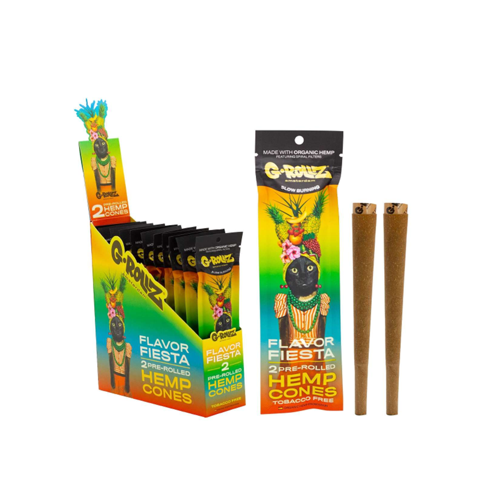 G-Rollz Pre-Rolled Hemp Cones Flavor Fiesta 2 Pack x 12