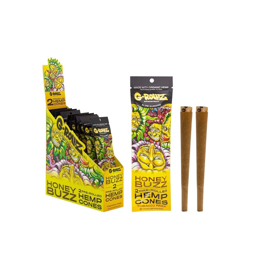 G-Rollz Pre-Rolled Hemp Cones Honey Buzz 2 Pack x 12