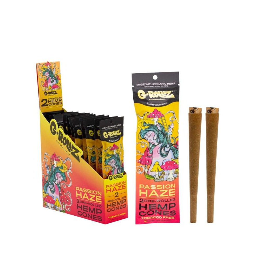 G-Rollz Pre-Rolled Hemp Cones Passion Haze 2 Pack x 12
