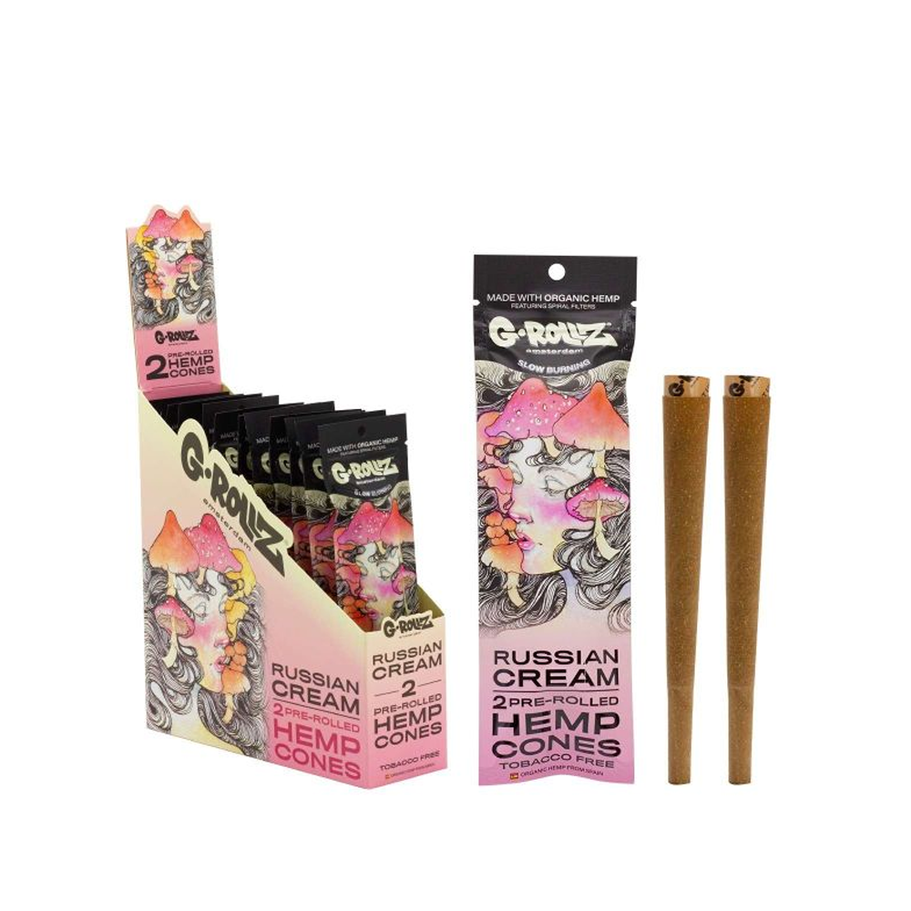 G-Rollz Pre-Rolled Hemp Cones Russian Cream 2 Pack x 12