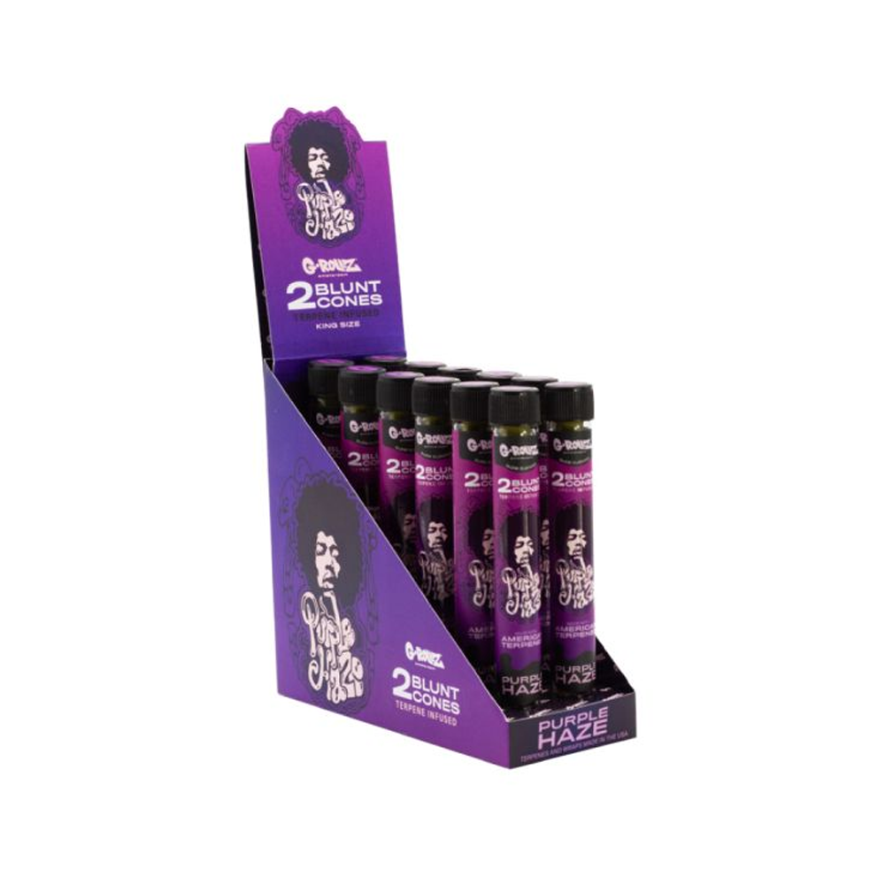 G-Rollz Terpene Infused Blunt Cones Purple Haze 12 pack