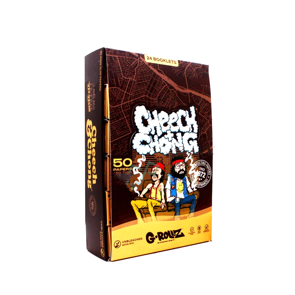 G-Rollz Cheech & Chong King Size Slim Papers + Tips in da chair