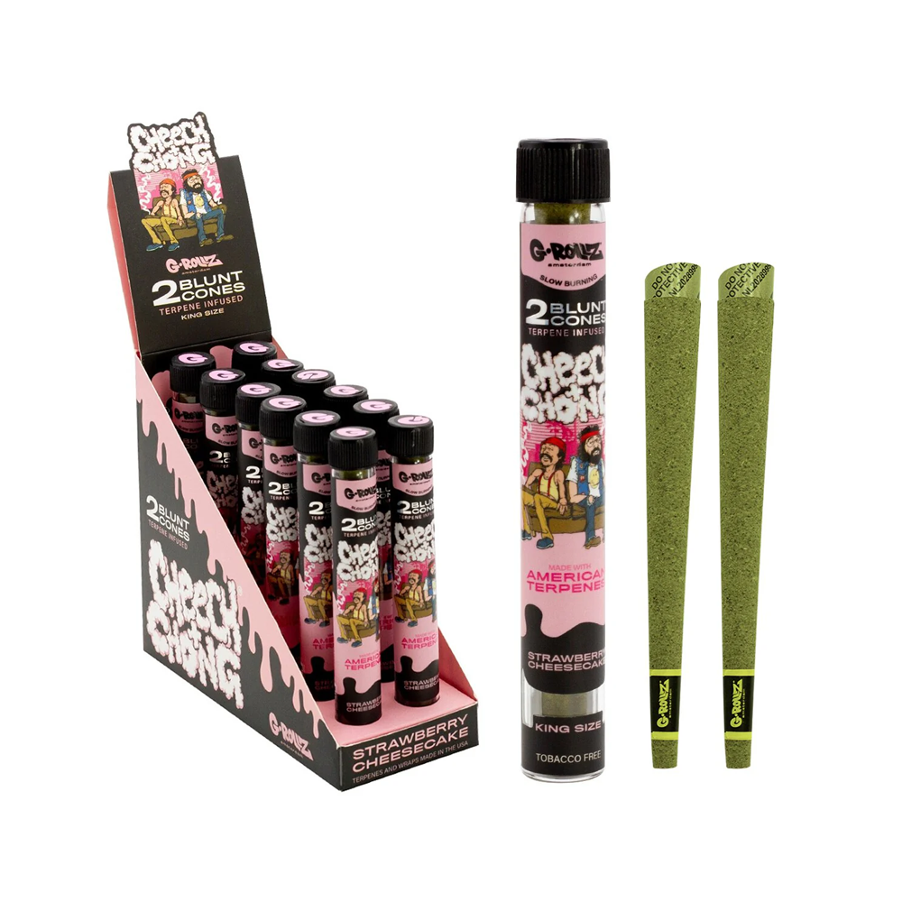 G-ROLLZ Cheech and Chongs Blunt Cone Strawberry Cheesecake x 12