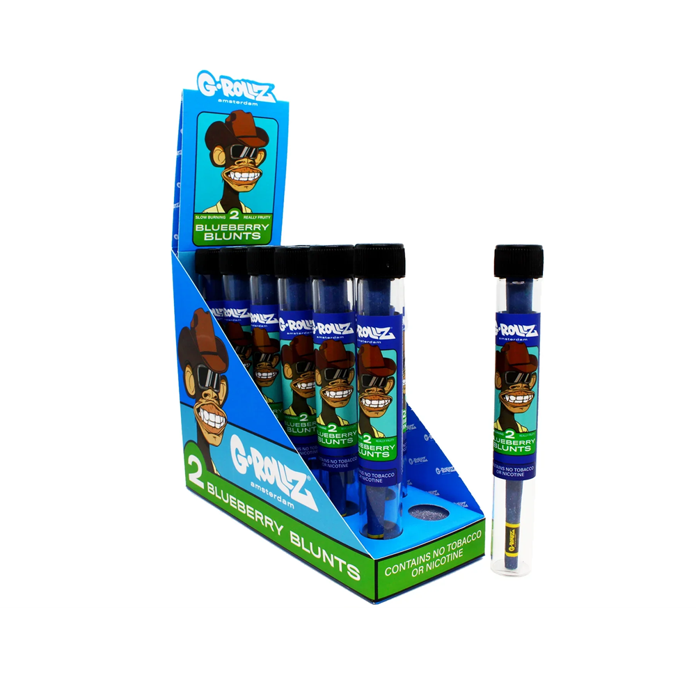 G-Rollz Pre-rolled Cones Blueberry Blue Fruit Blunt 12 pack