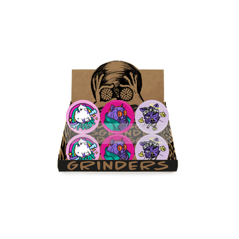 Amsterdam Plastic Grinder 53mm Catt, Kitty, Pastel GRPM13 x 24