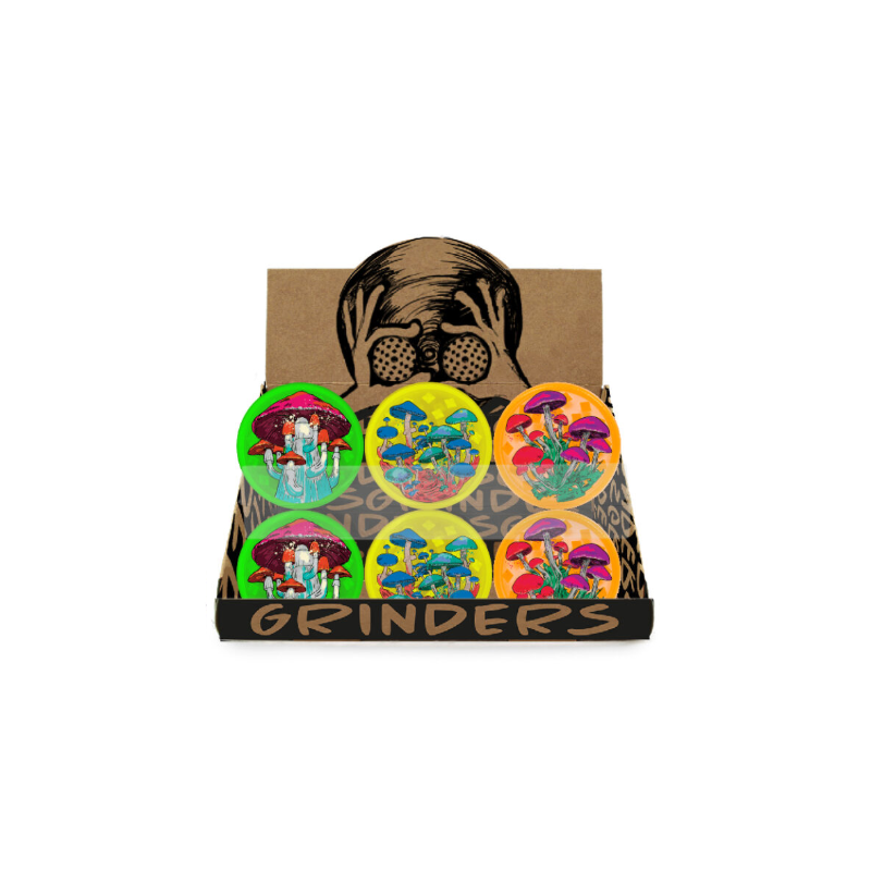 Amsterdam Plastic Grinder 53mm Mushrooms GRPM15 x 24