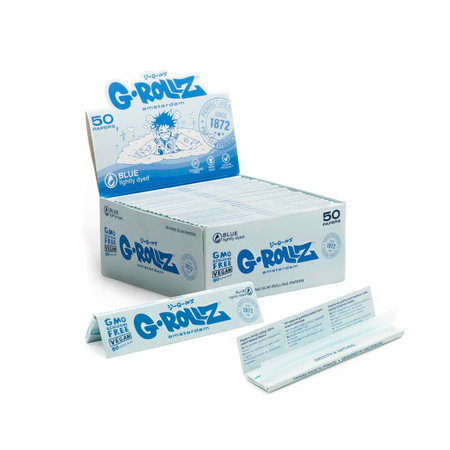 G-Rollz Lightly Dyed Blue - 50 KS Slim Papers (50 Booklets Display)