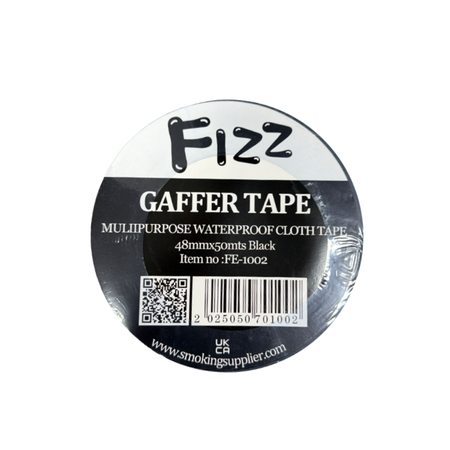 Fizz Gaffer Tape Waterproof Cloth Tape Black Colour (48mm x 50m) x 1