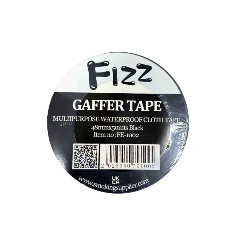 Fizz Gaffer Tape Waterproof Cloth Tape Black Colour (48mm x 50m) x 1
