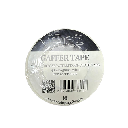 Fizz Gaffer Tape Waterproof Cloth Tape White Colour (48mm x 50m) x 1