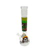 Large Ganja Doom Zilla Glass Beaker Bong - Rasta Skull Edition