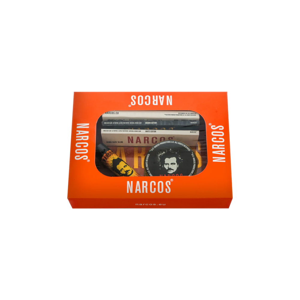 NARCOS ROLLING TRAY PINK EDITION GiftBox Small 14cm x 18cm Lighter / Grinder/ Kingsize Paper