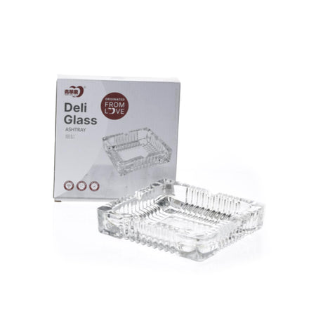 Premium Deli Glass Square Ashtray 180mm YG1016-1