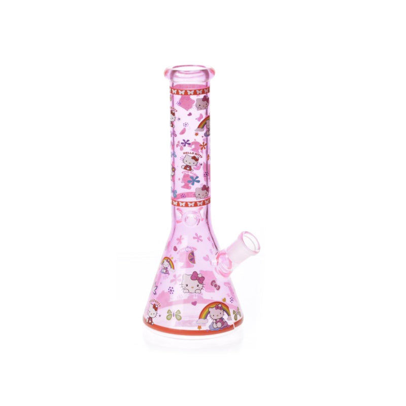 Exclusive Hello Kitty Neon Beaker Glass Water Pipe Bong - 10" Assorted Colors SS-3704 in display box Best Seller GREEN only