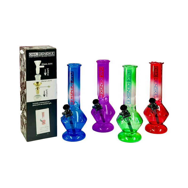 D&K 9mm 30cm Multi Colour Glass Bong SM-3308