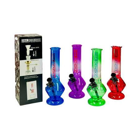 D&K 9mm 30cm Multi Colour Glass Bong SM-3308