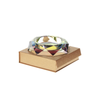 Purple Color Glass High Quality Heavy Round Ashtray - in display box SS-3313