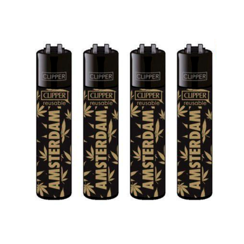 Exclusive Clipper Classics GOLD LEAVES Lighter 48 pack