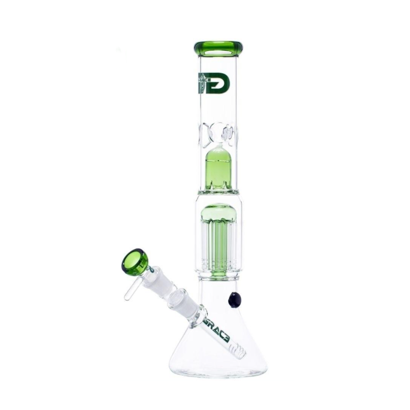 GRACE GLASS Beakerbong OG Series 'Green Shotgun' | 35cm