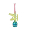 Glass Rifle – Guns of Glory 18.5" - Inline Perc Bong Rainbow Water Pipe Blue boxed