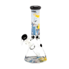 G-Rollz | Banksy’s 'Graffiti Armoured Dove' - Beaker Glass Bong White H:35cm