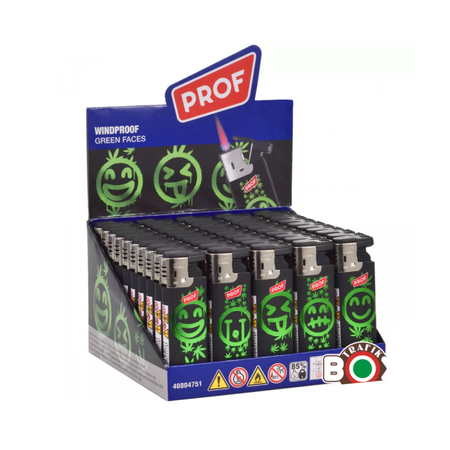 PROF WINDPROOF GREEN FACES SLIDECAP Windproof 50 pack