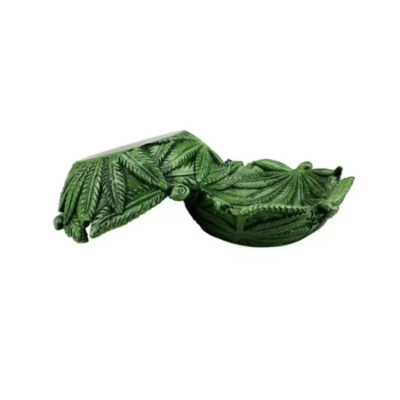 Green Leaf Resin Cigarette Cigar Ashtray x 1
