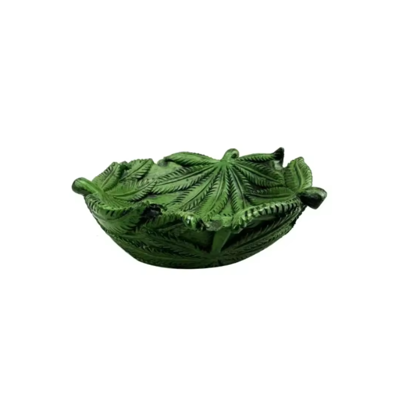 Clearance Green Leaf Resin Cigarette Cigar Ashtray x 1