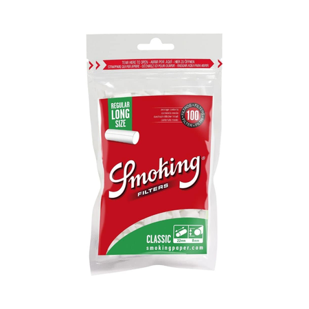 Smoking Classic Filter 8 mm Regular Long Filter 22 mm 1 Box - 25 bags