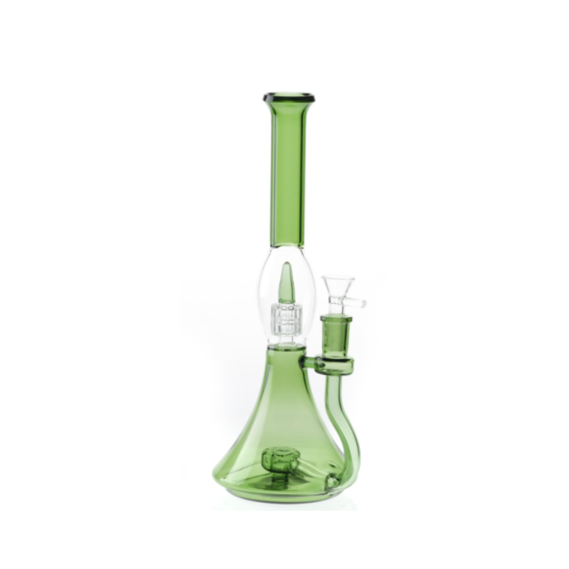 New Green Beaker Glass Water Pipe 30cm Percolator SS-9807