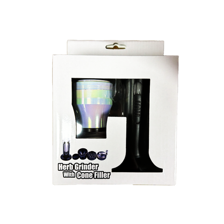 Herb Grinder with Cone Filler Assorted Colour Designs